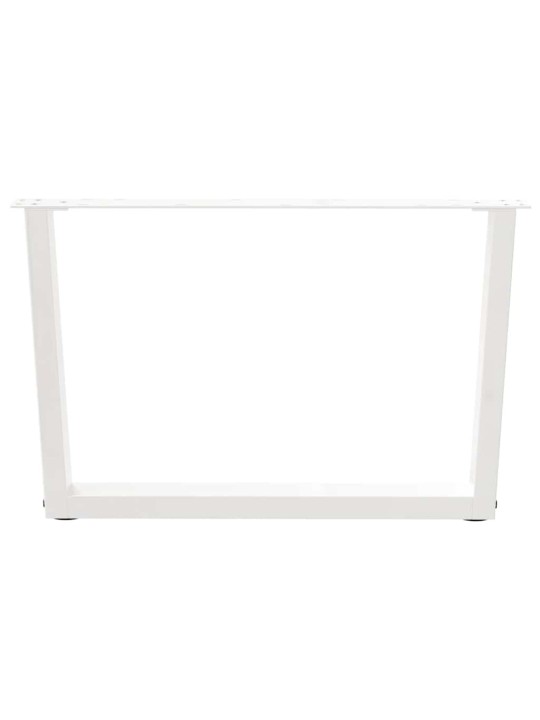 Nohy konferenčního stolku ve tvaru v, 2 ks, bílé, 70 x (42-43,3) cm, ocel