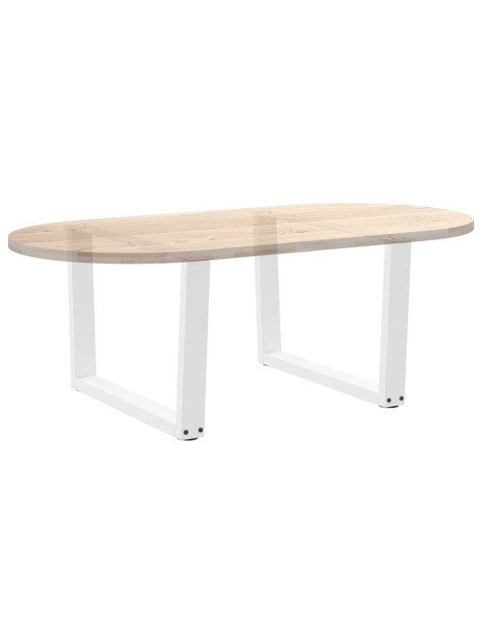 Nohy konferenčního stolku ve tvaru v, 2 ks, bílé, 70 x (42-43,3) cm, ocel