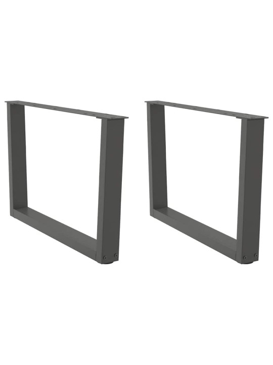 Nohy konferenčního stolku ve tvaru v 2 ks antracitové 70 x (42-43,3) cm ocelové