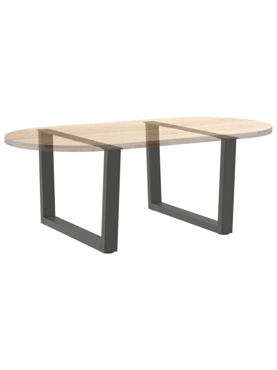 Nohy konferenčního stolku ve tvaru v 2 ks antracitové 70 x (42-43,3) cm ocelové