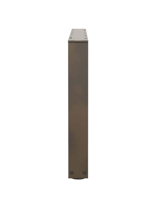 Nohy konferenčního stolku ve tvaru v, 2 ks, přírodní ocel, 70 x (42-43,3) cm, ocel
