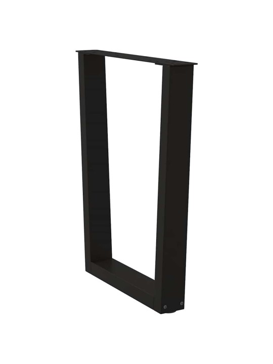 Nohy k jídelnímu stolu ve tvaru v, 2 ks, černé, 60 x (72-73,3) cm, ocel