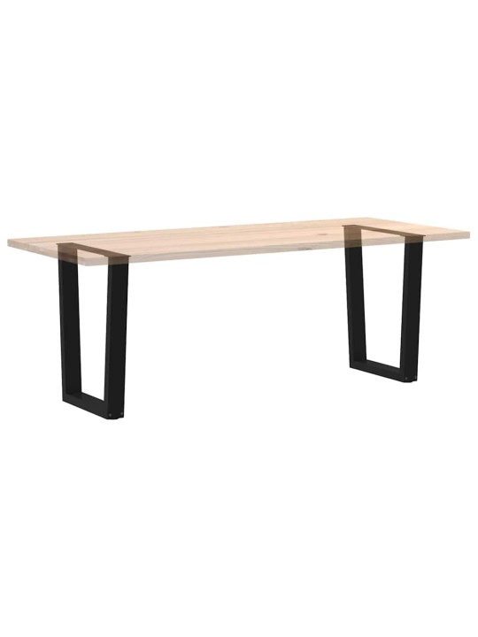 Nohy k jídelnímu stolu ve tvaru v, 2 ks, černé, 60 x (72-73,3) cm, ocel
