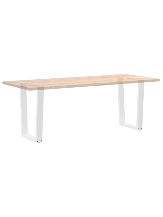 Nohy k jídelnímu stolu ve tvaru v, 2 ks, bílé, 60 x (72-73,3) cm, ocel