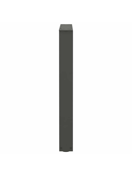 Nohy k jídelnímu stolu ve tvaru v, 2 ks, antracitové, 60 x (72-73,3) cm, ocel