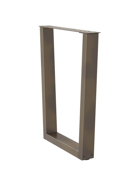Nohy k jídelnímu stolu ve tvaru v, 2 ks, přírodní ocel, 60 x (72-73,3) cm, ocel