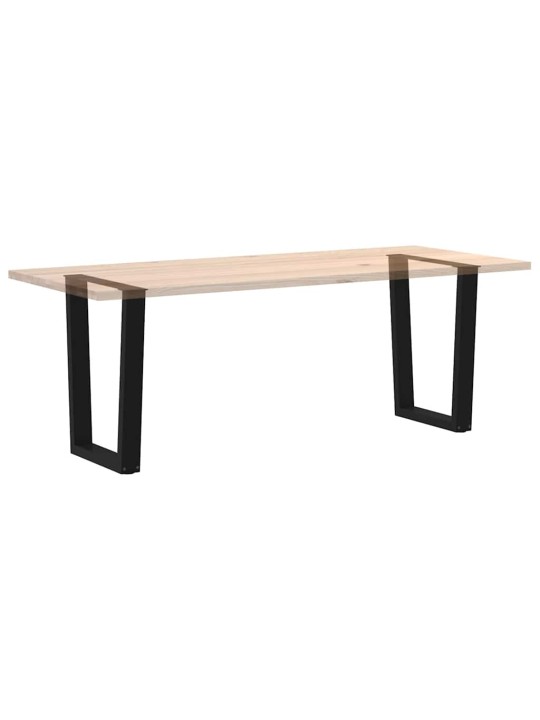 Nohy k jídelnímu stolu ve tvaru v, 2 ks, černé, 70 x (72-73,3) cm, ocel
