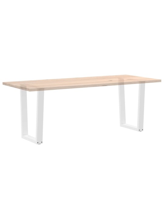 Nohy k jídelnímu stolu ve tvaru v, 2 ks, bílé, 70 x (72-73,3) cm, ocel