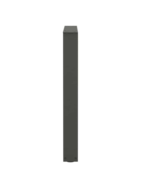 Nohy k jídelnímu stolu ve tvaru v, 2 ks, antracitové, 70 x (72-73,3) cm, ocel