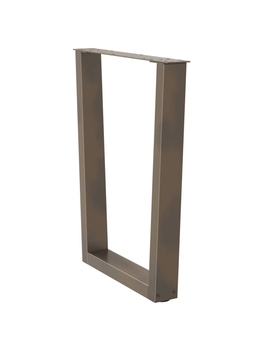 Nohy k jídelnímu stolu ve tvaru v, 2 ks, přírodní ocel, 70 x (72-73,3) cm, ocel