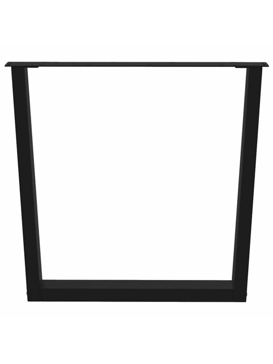 Nohy k jídelnímu stolu ve tvaru v, 2 ks, černé, 80 x (72-73,3) cm, ocel