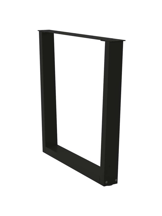 Nohy k jídelnímu stolu ve tvaru v, 2 ks, černé, 80 x (72-73,3) cm, ocel