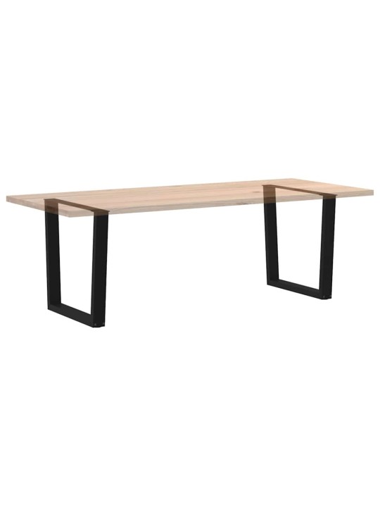 Nohy k jídelnímu stolu ve tvaru v, 2 ks, černé, 80 x (72-73,3) cm, ocel