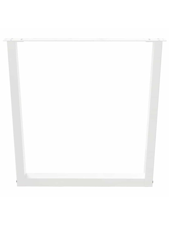 Nohy k jídelnímu stolu ve tvaru v, 2 ks, bílé, 80 x (72-73,3) cm, ocel