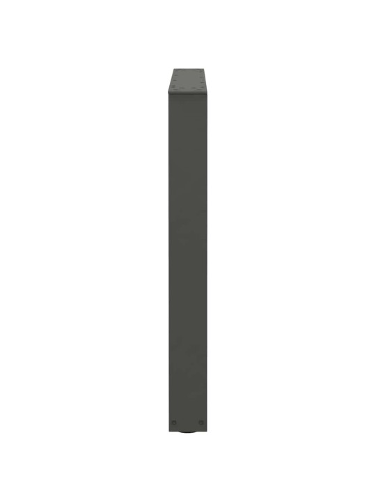 Nohy k jídelnímu stolu ve tvaru v, 2 ks, antracitové, 80 x (72-73,3) cm, ocel