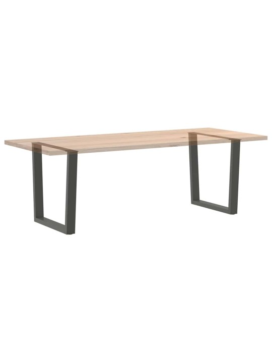 Nohy k jídelnímu stolu ve tvaru v, 2 ks, antracitové, 80 x (72-73,3) cm, ocel