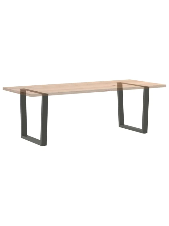 Nohy k jídelnímu stolu ve tvaru v, 2 ks, antracitové, 80 x (72-73,3) cm, ocel