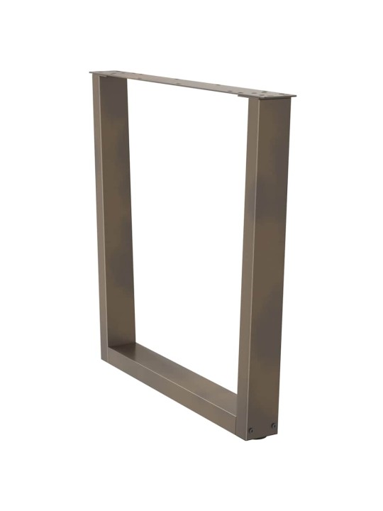 Nohy k jídelnímu stolu ve tvaru v, 2 ks, přírodní ocel, 80 x (72-73,3) cm, ocel