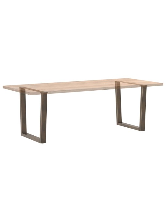 Nohy k jídelnímu stolu ve tvaru v, 2 ks, přírodní ocel, 80 x (72-73,3) cm, ocel