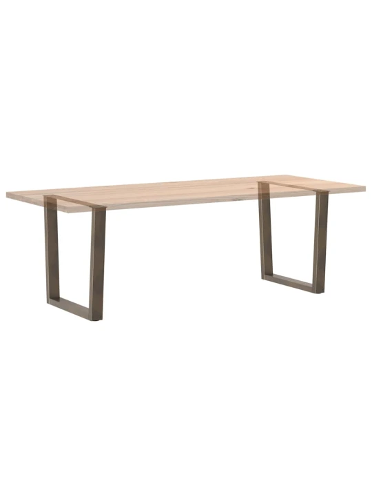 Nohy k jídelnímu stolu ve tvaru v, 2 ks, přírodní ocel, 80 x (72-73,3) cm, ocel
