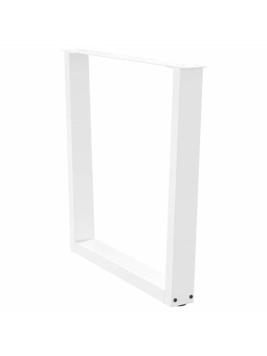 Nohy k jídelnímu stolu ve tvaru v, 2 ks, bílé, 90 x (72-73,3) cm, ocel