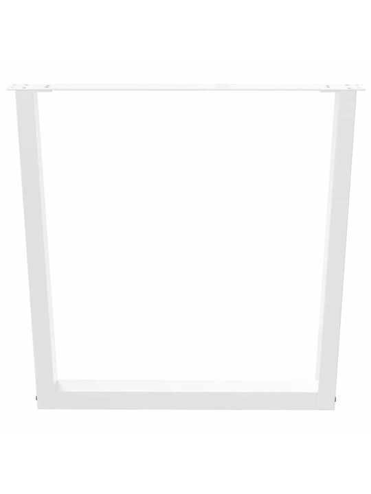Nohy k jídelnímu stolu ve tvaru v, 2 ks, bílé, 90 x (72-73,3) cm, ocel