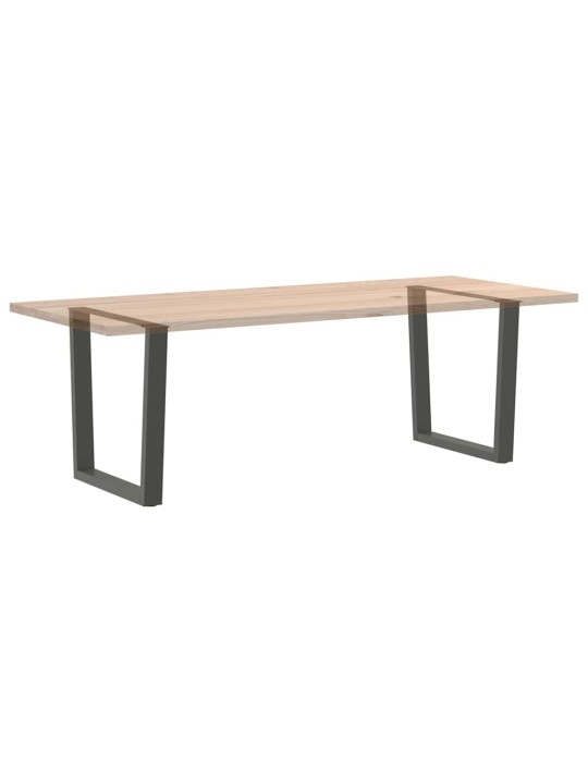 Nohy k jídelnímu stolu ve tvaru v, 2 ks, antracitové, 90 x (72-73,3) cm, ocel