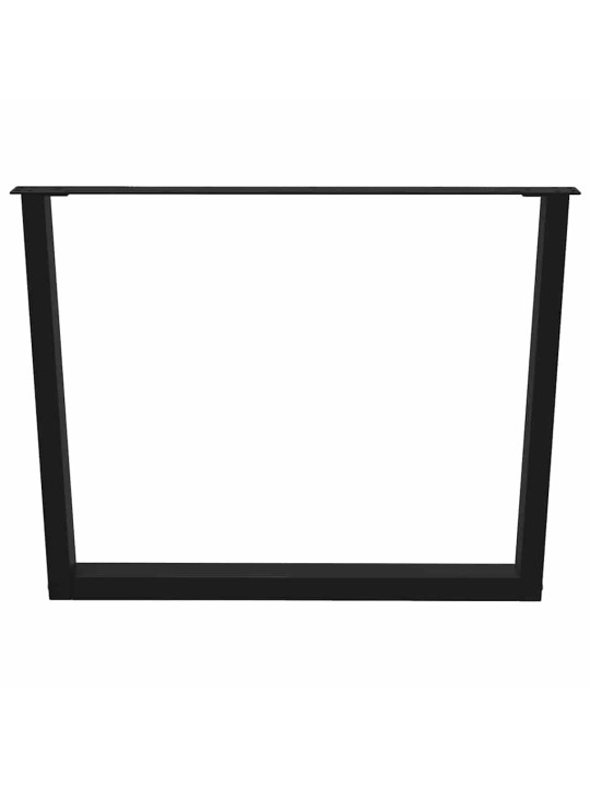 Nohy k jídelnímu stolu ve tvaru v, 2 ks, černé, 100 x (72-73,3) cm, ocel