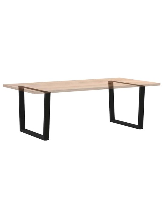 Nohy k jídelnímu stolu ve tvaru v, 2 ks, černé, 100 x (72-73,3) cm, ocel