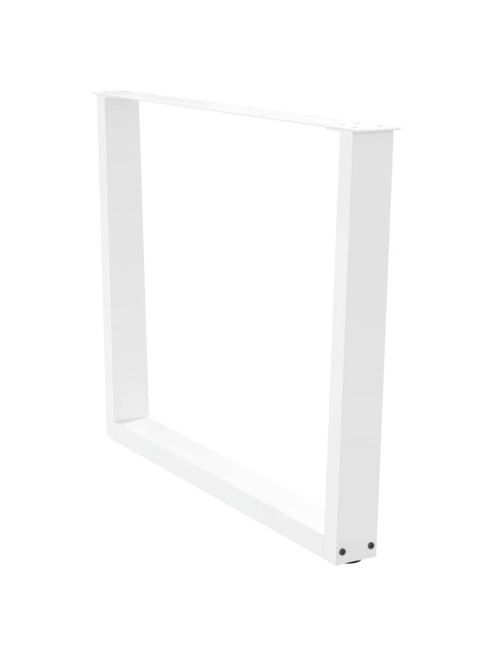 Nohy k jídelnímu stolu ve tvaru v, 2 ks, bílé, 100 x (72-73,3) cm, ocel