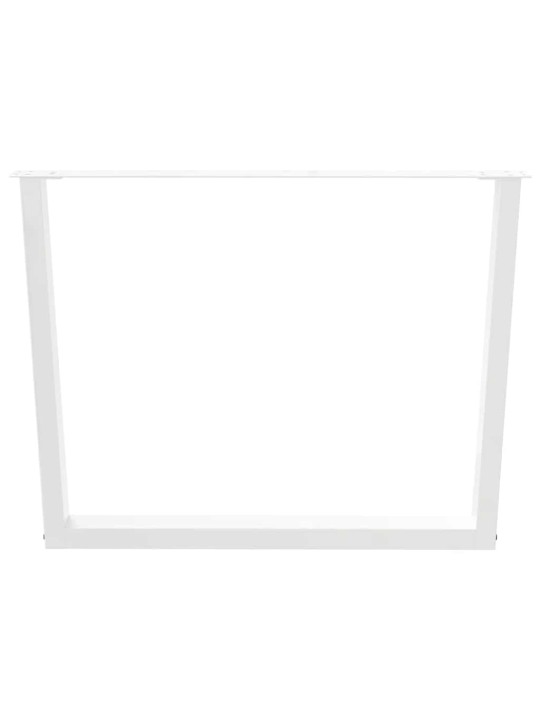 Nohy k jídelnímu stolu ve tvaru v, 2 ks, bílé, 100 x (72-73,3) cm, ocel