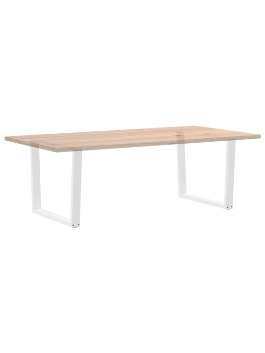 Nohy k jídelnímu stolu ve tvaru v, 2 ks, bílé, 100 x (72-73,3) cm, ocel