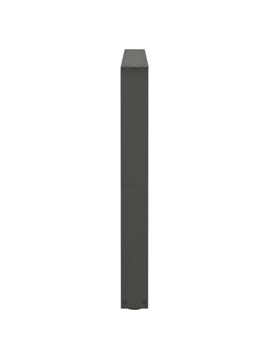 Nohy k jídelnímu stolu ve tvaru v, 2 ks, antracitové, 100 x (72-73,3) cm, ocel