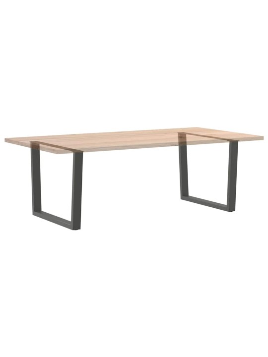 Nohy k jídelnímu stolu ve tvaru v, 2 ks, antracitové, 100 x (72-73,3) cm, ocel