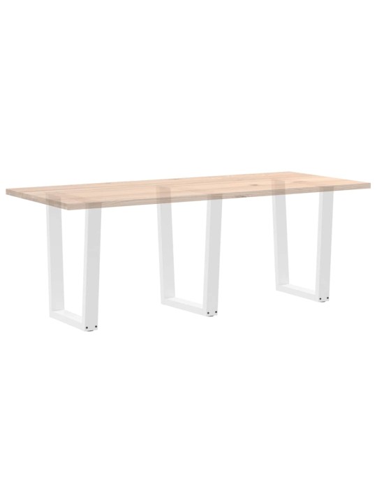 Nohy k jídelnímu stolu ve tvaru v, 3 ks, bílé, 70 x (72-73,3) cm, ocel