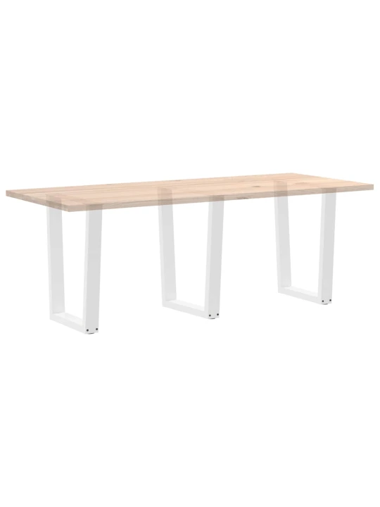 Nohy k jídelnímu stolu ve tvaru v, 3 ks, bílé, 70 x (72-73,3) cm, ocel
