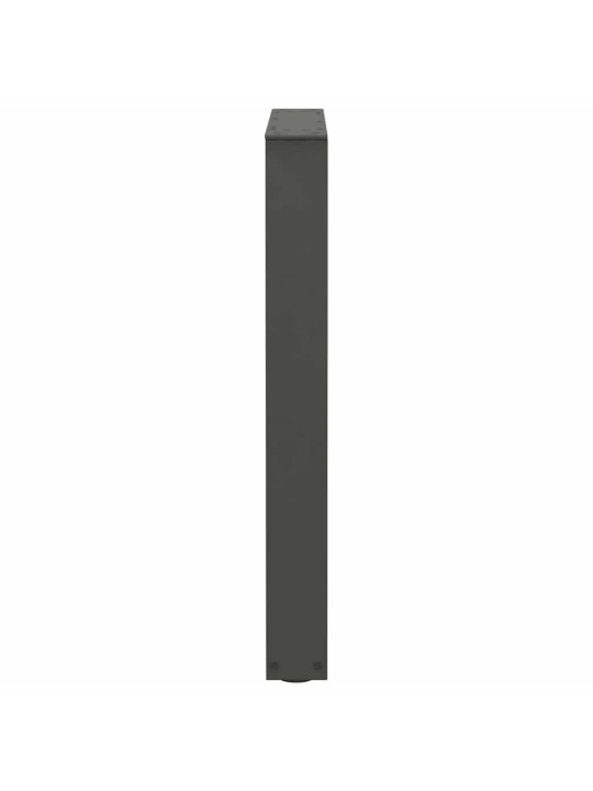 Nohy k jídelnímu stolu ve tvaru v, 3 ks, antracitové, 70 x (72-73,3) cm, ocel