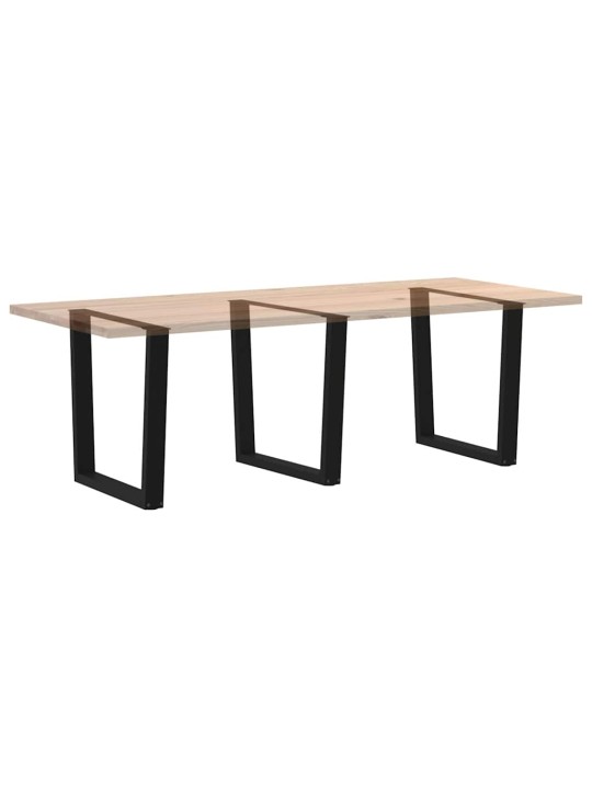 Nohy k jídelnímu stolu ve tvaru v, 3 ks, černé, 80 x (72-73,3) cm, ocel