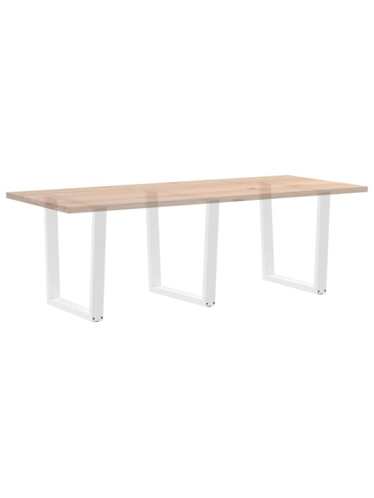 Nohy k jídelnímu stolu ve tvaru v, 3 ks, bílé, 80 x (72-73,3) cm, ocel
