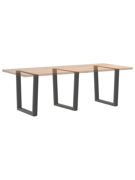 Nohy k jídelnímu stolu ve tvaru v, 3 ks, antracitové, 80 x (72-73,3) cm, ocel