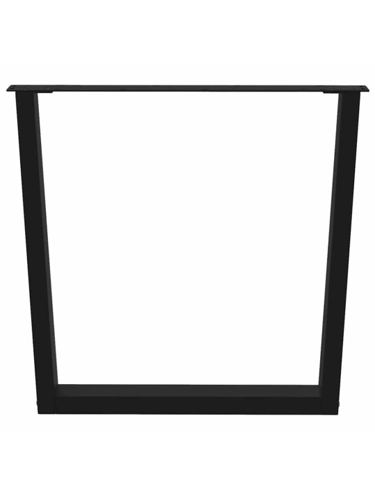 Nohy k jídelnímu stolu ve tvaru v, 3 ks, černé, 90 x (72-73,3) cm, ocel