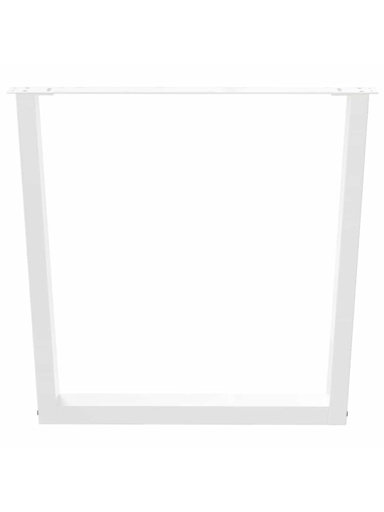 Nohy k jídelnímu stolu ve tvaru v, 3 ks, bílé, 90 x (72-73,3) cm, ocel