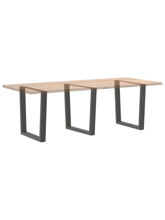 Nohy k jídelnímu stolu ve tvaru v, 3 ks, antracitové, 90 x (72-73,3) cm, ocel