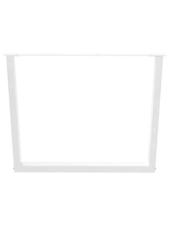 Nohy k jídelnímu stolu ve tvaru v, 3 ks, bílé, 100 x (72-73,3) cm, ocel