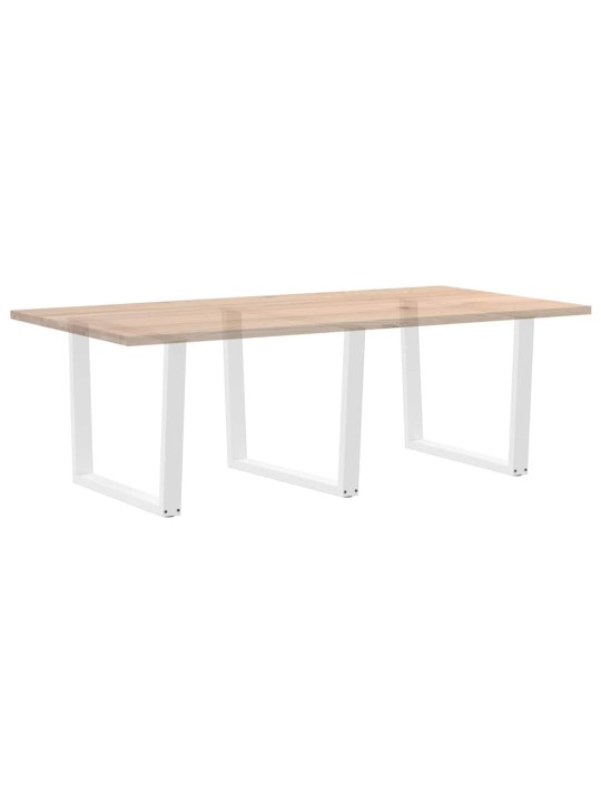 Nohy k jídelnímu stolu ve tvaru v, 3 ks, bílé, 100 x (72-73,3) cm, ocel