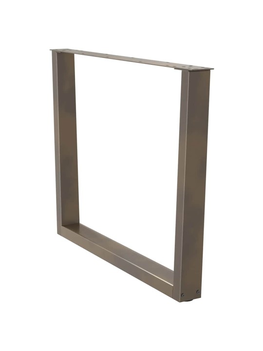 Nohy k jídelnímu stolu ve tvaru v, 3 ks, přírodní ocel, 100 x (72-73,3) cm, ocel