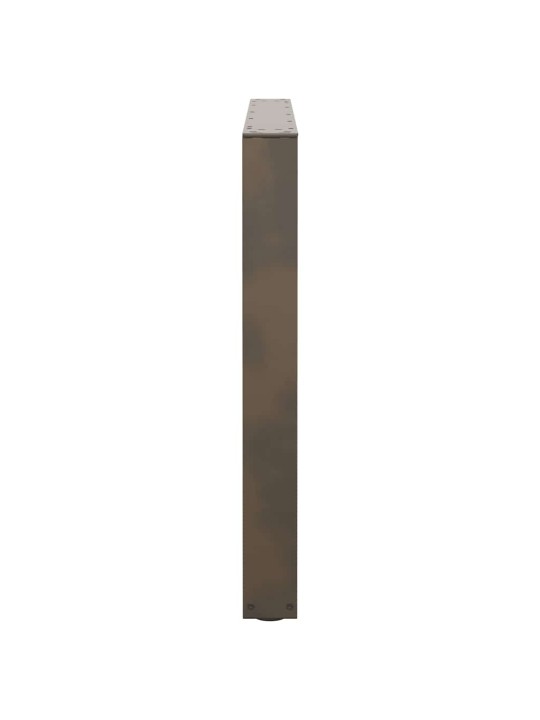 Nohy k jídelnímu stolu ve tvaru v, 3 ks, přírodní ocel, 100 x (72-73,3) cm, ocel