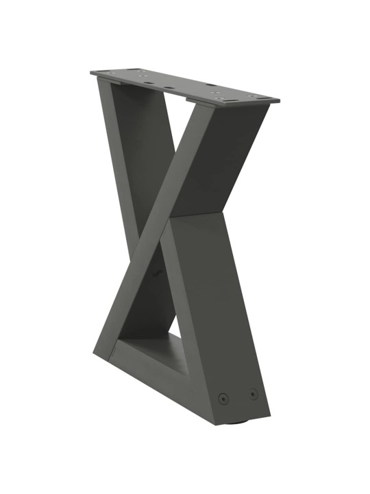 Nohy konferenčního stolku 2 ks antracitové 30 x (30-31,3) cm ocelové