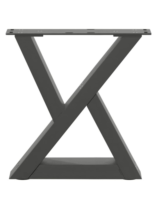 Nohy konferenčního stolku 2 ks antracitové 30 x (30-31,3) cm ocelové