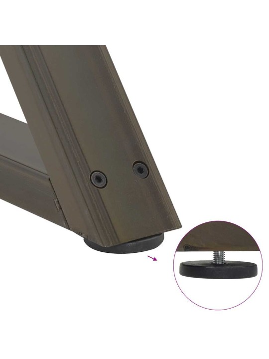 Nohy konferenčního stolku 2 ks přírodní ocel 30 x (30-31,3) cm ocel